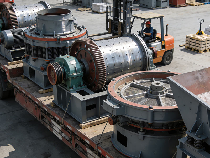 Chinese-made mineral processing equipment is busy shipping to overseas markets.