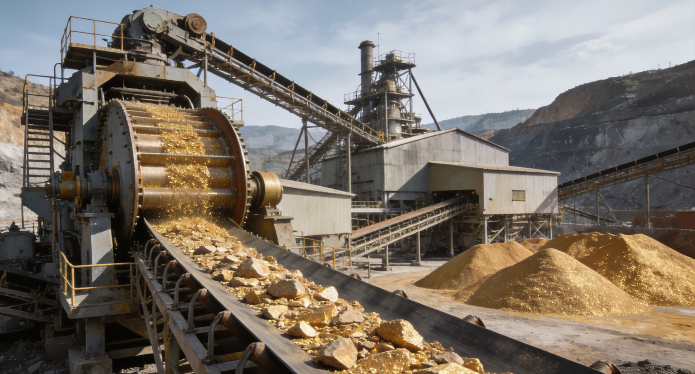 Gold Ore Beneficiation Plant Scene