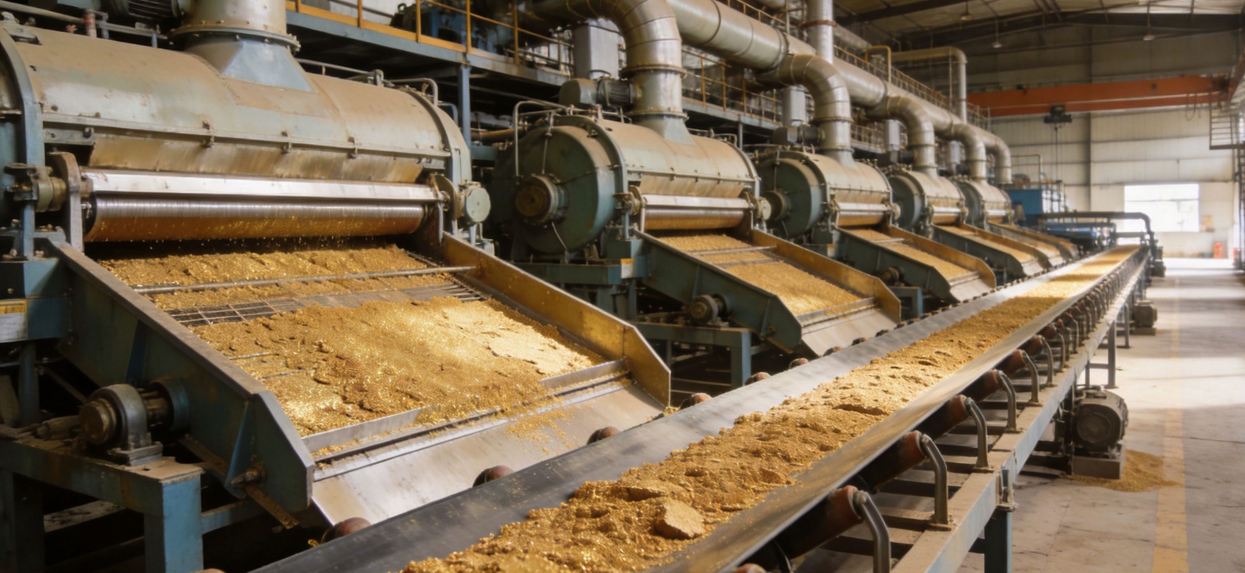 Gold mine dehydration and drying section production line