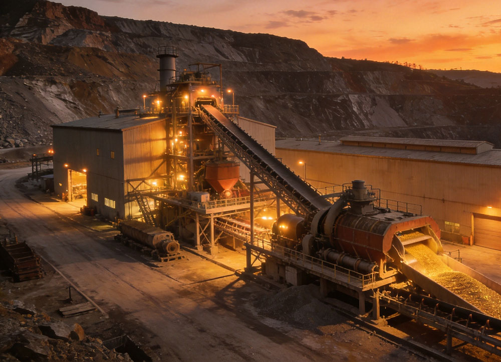 Gold ore beneficiation production line factory building