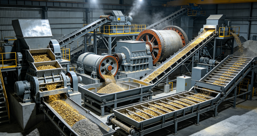 Hard Rock Gold Processing Plant | Process Layout and Equipment Selection
