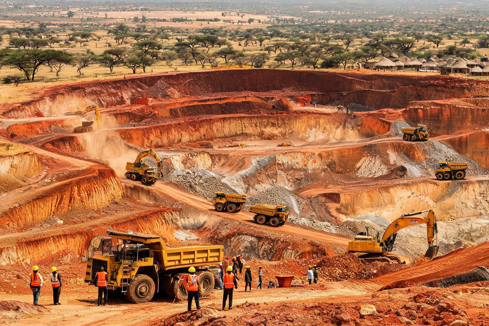 African gold mining area