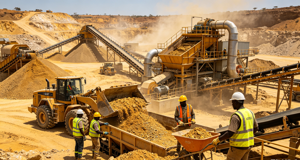 Large Capacity 50TPH Gold Ore Processing Line
