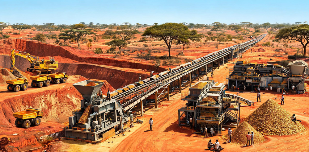 Full process production line for African gold mines