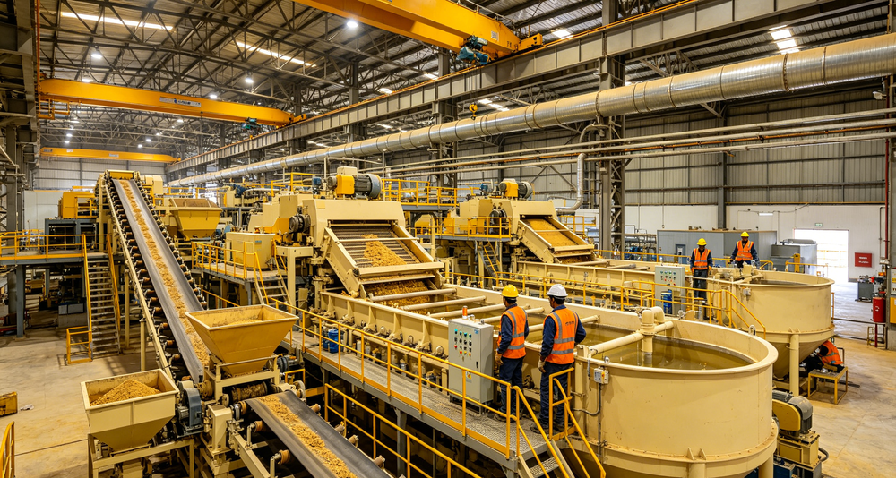 Complete 200TPD Rock Gold Mining Processing Plant