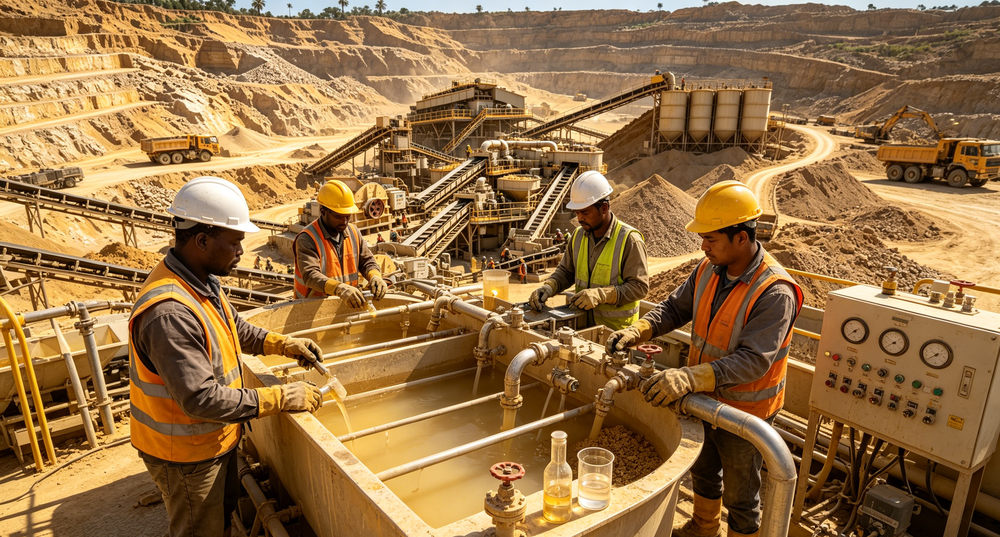 Full Automatic 500TPD Gold Mineral Beneficiation Plant 2 Large Scale 500TPD Gold Ore Mining Processing Plant